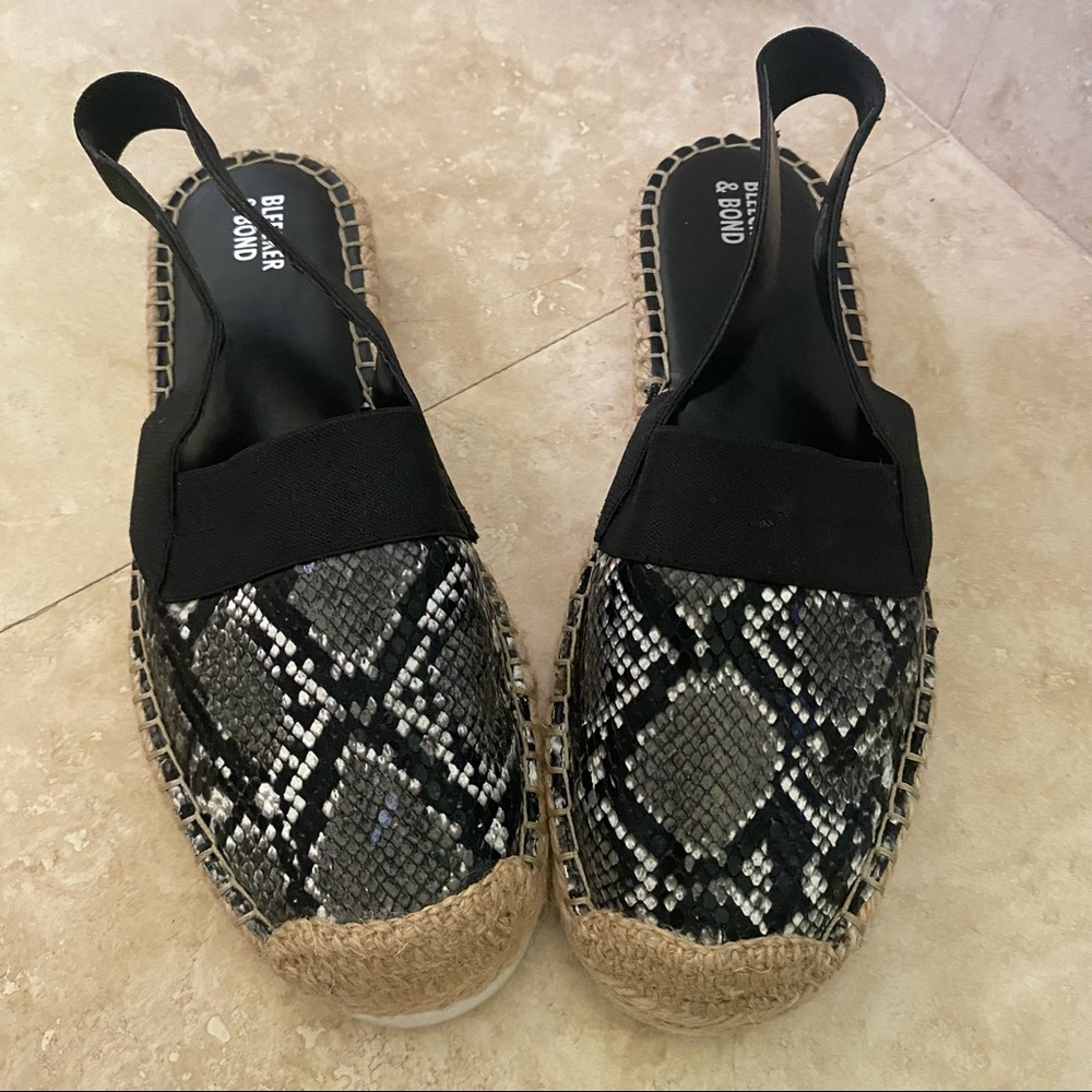 BLEECKER AND BOND Daylee snakeskin Espadrille Sz 8 1/2